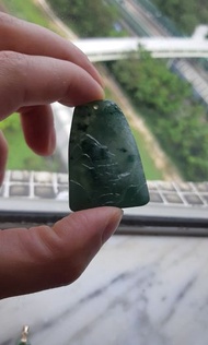 天然翡翠冰種飄花山水牌 特價