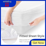 Smooth Waterproof Mattress Cover Fitted Bed Sheet Breathable Mattress Protector Twin Full Queen King Size Available