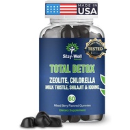 Total Detox, Heavy Metal Detox for Adults- Zeolite, Chlorella, Milk Thistle, Shilajit & Iodine, Toxi
