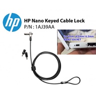 HP Nano Keyed Security Cable Lock Laptop 1AJ39AA with 2 keys Slim Thin Socket 6.0mm /6.2mm 6.3mm Soc