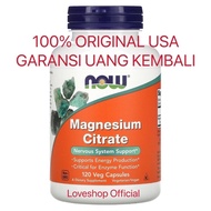 Now Magnesium Citrate Contents 120 veg capsules 100% ORIGINAL vit zinc vitamin d3 a b c quatro formu