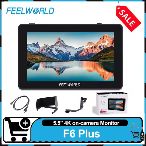 Feelworld F6 PLUS 5.5" 4K Toch Screen on-camera Monitor 3D LUT 1920x1080 Field Monitor for Video Stu