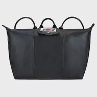 LONGCHAMP X EU王者聯名LE PLIAGE CUIR系列小羊皮後背水餃包 黑