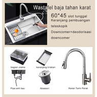 Royalstar Kitchen Sink Bar Set Lengkap Black/Wastafel Stainless  Steel Hitam 304 Dengan Kran Angsa F