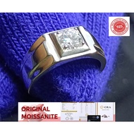 Original Trend Moissanite Diamond CT 6.5mm Genuine MEMO GRA Silver Ring