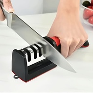 1pc Professional Level 4 Knife Sharpener - Tungsten Steel, Diamond, and Ceramic Grinding Stones for 