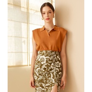 Clyde Knit Muscle Blouse - Bourbon