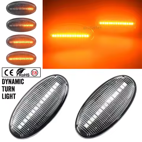 2PCS Turn Signal Light For Mazda 3 (BL) 2009 2010 2011 2012 2013 LED Dynamic Side Marker Sequential 