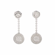 BVLGARI 18K白金鑽石白金18k滿鑽圓餅耳環18K/耳環