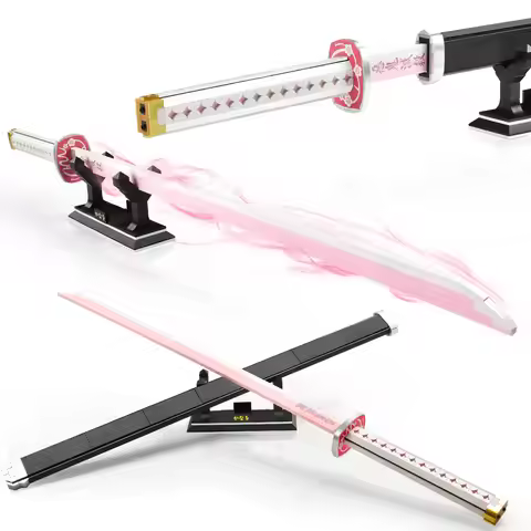 Demon Slayer Kanao Tsuyuri Nichirin Sword Building Blocks 1:1 Replica Katana with Stand Collectible 