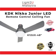 KDK K12UX 48" Remote Control DC Motor Ceiling Fan with LED Light(6500K DAYLIGHT)