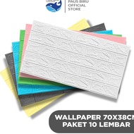 ☋➔✰✪ Paus Biru - Paket 10 PCS Wallpaper Dingding 3D Foam Motif