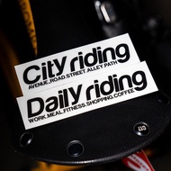 1pc Daily City Riding Bike Stickers Bike Frame Sticker MTB Vinyl Decals for Bicycle Frame Top Tube W