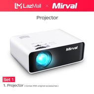 2024 New Mirval K8 WiFi Wireless Mirroring LED Mini Projector 1080P 5000 Lumens 4K Multi-media HDMI USB LCD Projectors