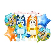New Bluey Birthday Party Decoration Latex Balloons Bingo Aluminum Film Balloon Disposable Tableware 