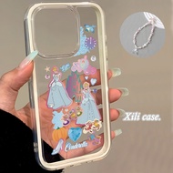 HP Princess Fancy Lanyard Disney Casing Xiaomi F7 C85 C71 UltraF7 Pro X7 Pro M6 Pro 12T Pro 15 Ultra