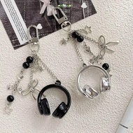 STARYSWAY Headphone Charms, Y2K Hanging Music Headphone Bag Charms, Cute Bag Decoration Keychain