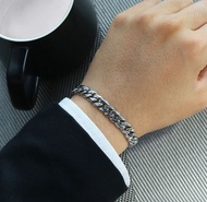 BAYAR DITEMPAT Gelang Besi Pria Rantai Double 25MM Titanium Anti Karat Gelang Rantai Baja Pria / Mod