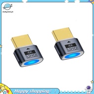 【ouwym9al】2Pcs -Compatible Dummy Plug 4K HDR Virtual Monitor EDID Headless Ghost Emulator Support 4k