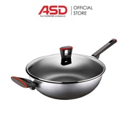 ASD Gusto Red I.H. Skillet Wok + G Lid (32cm) HP8332GL-RDIH