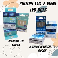 Philips T10 W5W Ultinon LED White 6000K X-Treme Ultinon LED 8000K