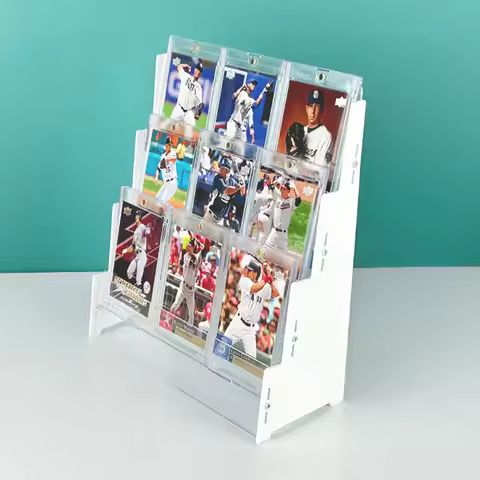 Sports Card Display Shelf Shelf Tabletop Hold 12 Graded Cards Acrylic Shelves for Home Exhibitions R