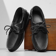 Boat Shoes รองเท้าหนังลำลองคลาสสิกสำหรับผู้ชาย,รองเท้าหนังรองเท้าสลิปออนระบายอากาศได้สำหรับทุกวัน