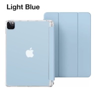 Sanptoch Ốp silicon vỏ mềm iPad Pro 11 12.9 2020/2021/2022 Ốp lưng trong mờ mờ cho iPad Air 4 5 gập