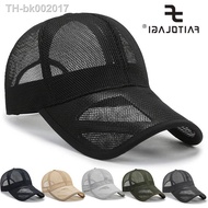 ♈ New Men Summer Mesh Cool Trucker Hat Waterproof Quick Dry Fishing Sunhat Long Brim Outdoor UV Protection Cap Fashion Male Bonnet