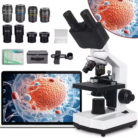 Compound Binocular Microscope for Adults, Professionals &Students,for Lab, School, Home Education,ST