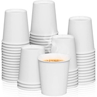 [50 Cups] 7oz. White Paper Cups