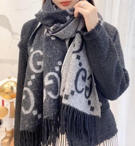 💎古馳Gucci新款大G雙面羊絨圍巾💎 45×200cm 100%羊絨【原廠正品】【Outlet直供】