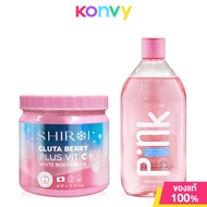 Shiroi Set 2 items Gluta Berry Plus Vit C White Body Cream 500g + Pink Hya Acid Whitening Shower Glycolic Acid 3% Serum 280ml ชิโรอิ ผลิตภัณฑ์ดูแลผิวกาย