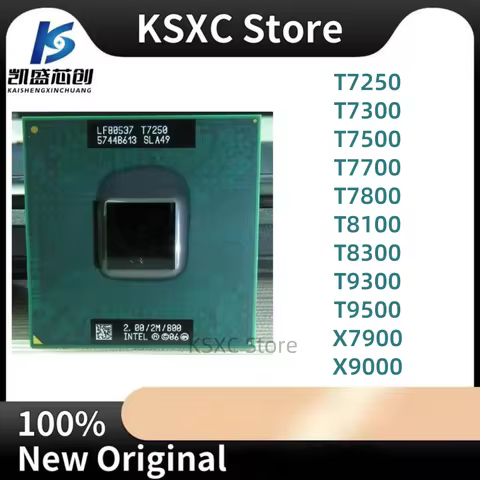 Free shipping USED Intel T7250 T7300 T7500 T7700 T7900 T7800 T8100 T8300 T9000 T9300 T9500 Laptop No