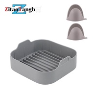 zitaotangb® 1 Set Air Fryers Pot Nonstick Heat Resistant Silicone Food Grade Thick Fryers Basket Mat Kitchen Supplies 1 Set Practical