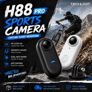 H88 Pro Sports Camera 4K Mini Action Camera Magnetic Mount Dual Anti Shake Portable Vlog Cam