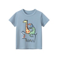27kids Children's T-Shirt 9473 Giraffe Hippo Parrot Crocodile