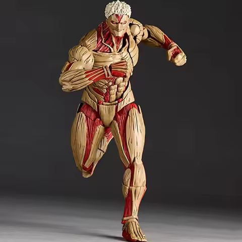 Revoltech Attack On Titan Armored Titan Articulated Figurine Mini Sculpture Halloween Christmas Birt