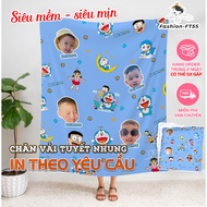 Blanket with printed image ON DEMAND, fur blanket as a meaningful gift Super fast printing ️ Quantit