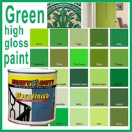1L ( 1 LITER ) HIGH GLOSS PAINT ( HEAVY DUTY PRODUCT ) WOOD AND METAL PAINT EXTERIOR &amp; INTERIOR / LSC PAINT / Green