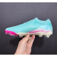 Football boots FG size 39-45 men's outdoor knitted pink green color new quality shoes 7O44
