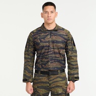 VALOR PX - VALOR PX - NATIVE COMBAT Shirt [Tiger Stripe] เสื้อคอมแบท ตำรวจพลร่ม เสื้อแขนยาว มีซิป แห