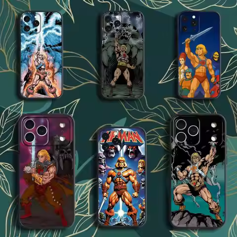 H-He Man-S Phone Case For iPhone 17,16,15,14,13,12,Pro,Max,Plus,E,SE4,Air,Mini Black Soft Box