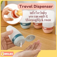 Reusable Silicone Travel Dispenser Baby 50ml 80ml Body Lotion Shampoo Bodywash Leakproof Refill Cont