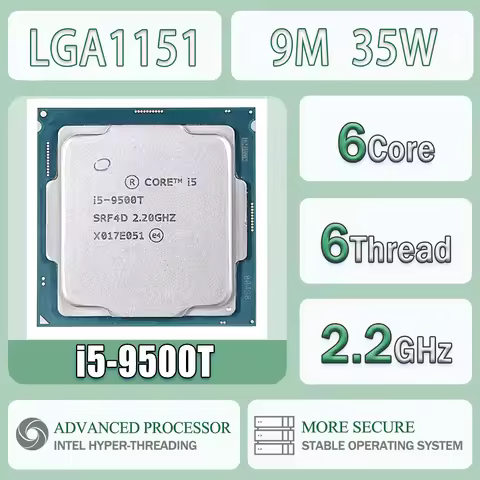 Intel Core I5-9500T 2.2GHz 6 Core 6 Thread CPU Server 9M 35W I5 9500T Desktop Processor I5 9500T Int