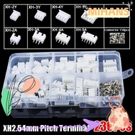 MIH 230Pcs 2.54mm Pitch Terminal, Housing Kit XH2.54 Pin Connector, Male And Female 4 Value 2p 3p 4p