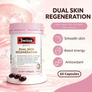 Swisse Dual Skin Regeneration 60 Capsules Astaxanthin ALA Skin Brightening Antioxidant Support