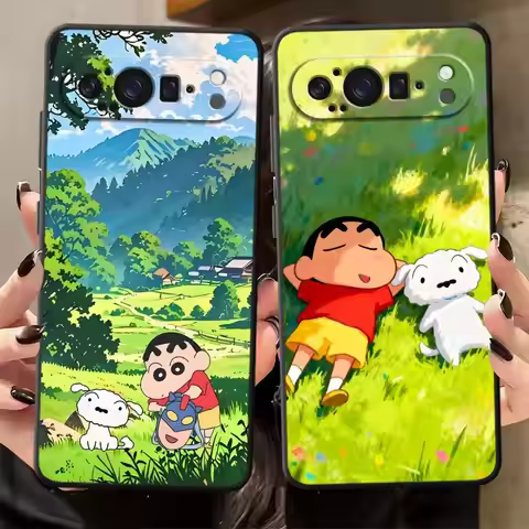 Case for Google Pixel 6a 8a 7a 6 7 8 Pro 9a 10 9 Pro XL Funda Phone Cover Cra-yons Shin-chans Cute