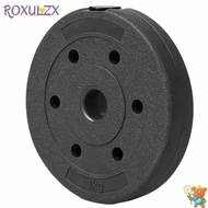 ROXULZX Cast Iron Weight Plate, Round Shape Weight Marked Barbell Weight Plate, Solid Solid black we