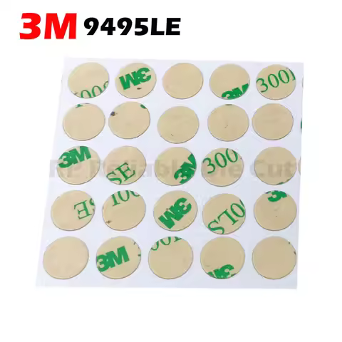 Die cut 500 circles 3M 9495LE Double Coated Adhesive Tape Sticker, Round Diameter10mm~70mm Optional,